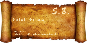 Seidl Bulcsú névjegykártya